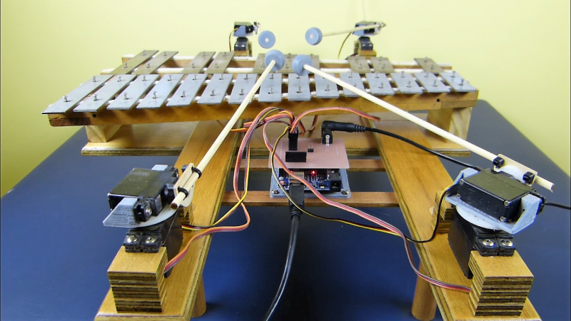 Swarm Of Servos Plays This Robotic Glockenspiel | Hackaday