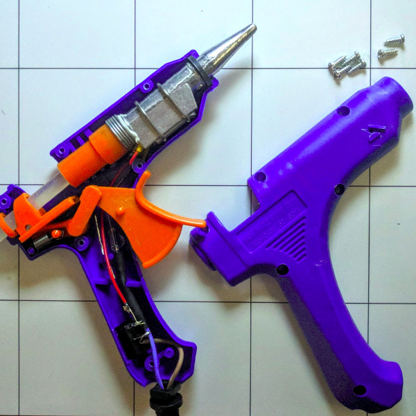 purple hot glue gun