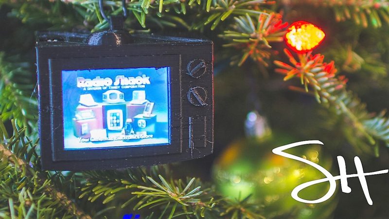 Make Christmas Commercial Again With This Tiny TV Ornament | Hackaday