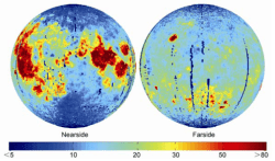 Helium 3 distribution on the Moon