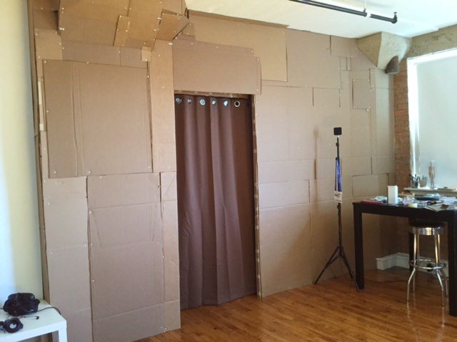 cardboard wall
