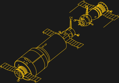 Salyut 1 and Soyuz spacecraft