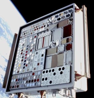 MISSE-1's PEC2 on the ISS's Quest module