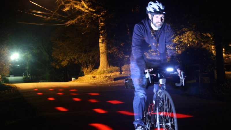 Pavement Projection Provides Better Bicycle Visibility At Night | Hackaday