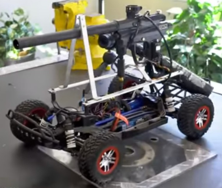 RC Car Hacked Into Paintball Shooting Tank Hackaday