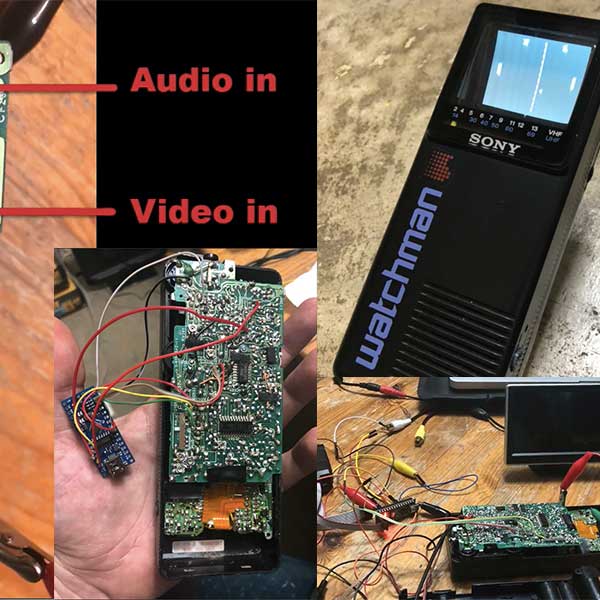 Hijacking A Sony Watchman For Pong | Hackaday
