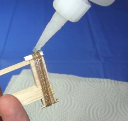 Gluing thread to the fuselage