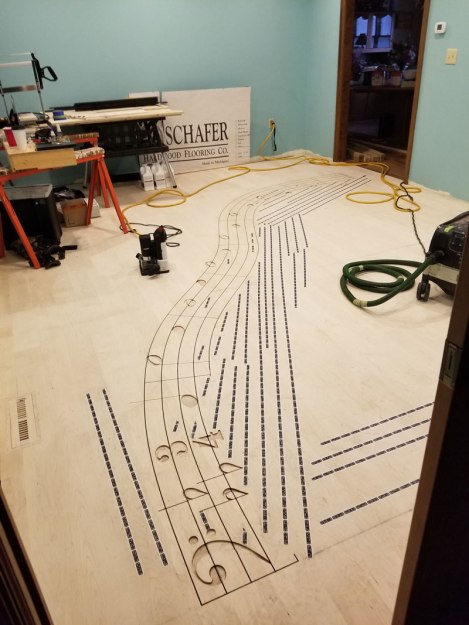 Superb Wood Floor Inlay Shows Off Computer-Augmented Tools