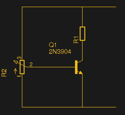 The potentiometer can be used to explore transistor biasing