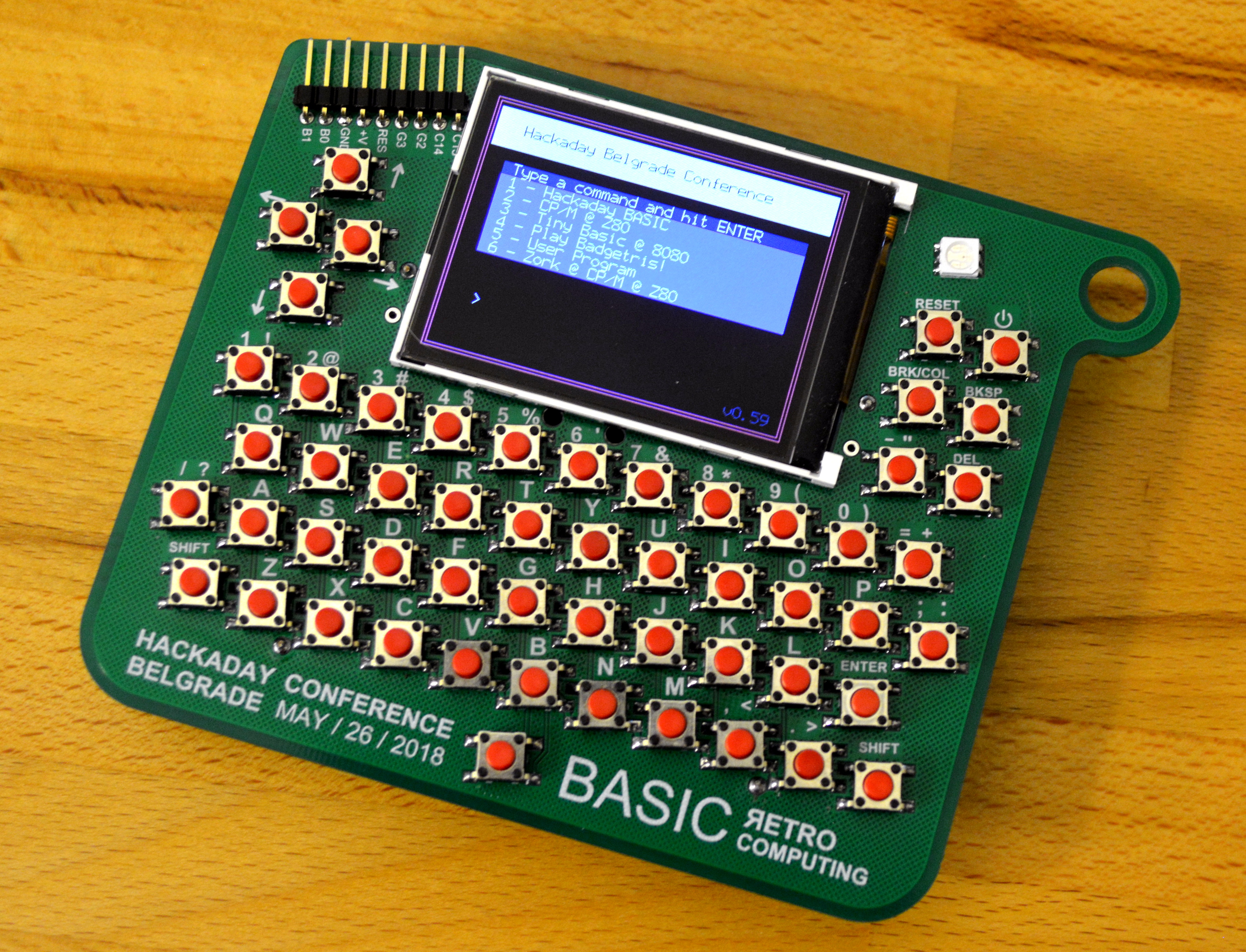 Retro Computer Badge For Hackaday Belgrade Has Everything You Wished