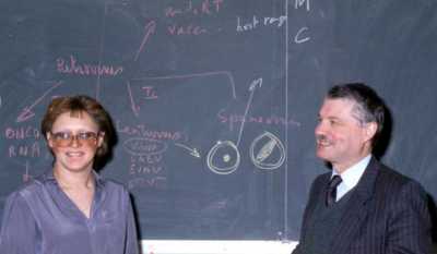 Barré-Sinoussi and Montagnier in 1983