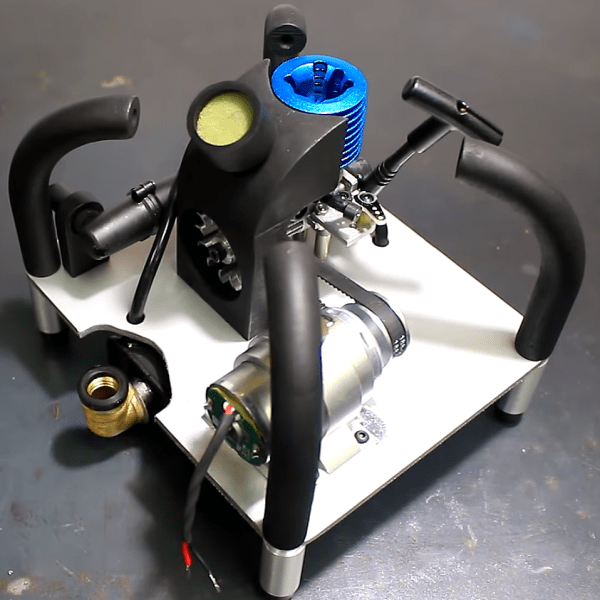 Out Of Batteries For Your Torch? Just Use A Mini Nitro Engine | Hackaday
