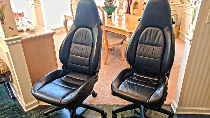 Salvaged Porsche Office Chairs, Diy Car Seat Computer Chair