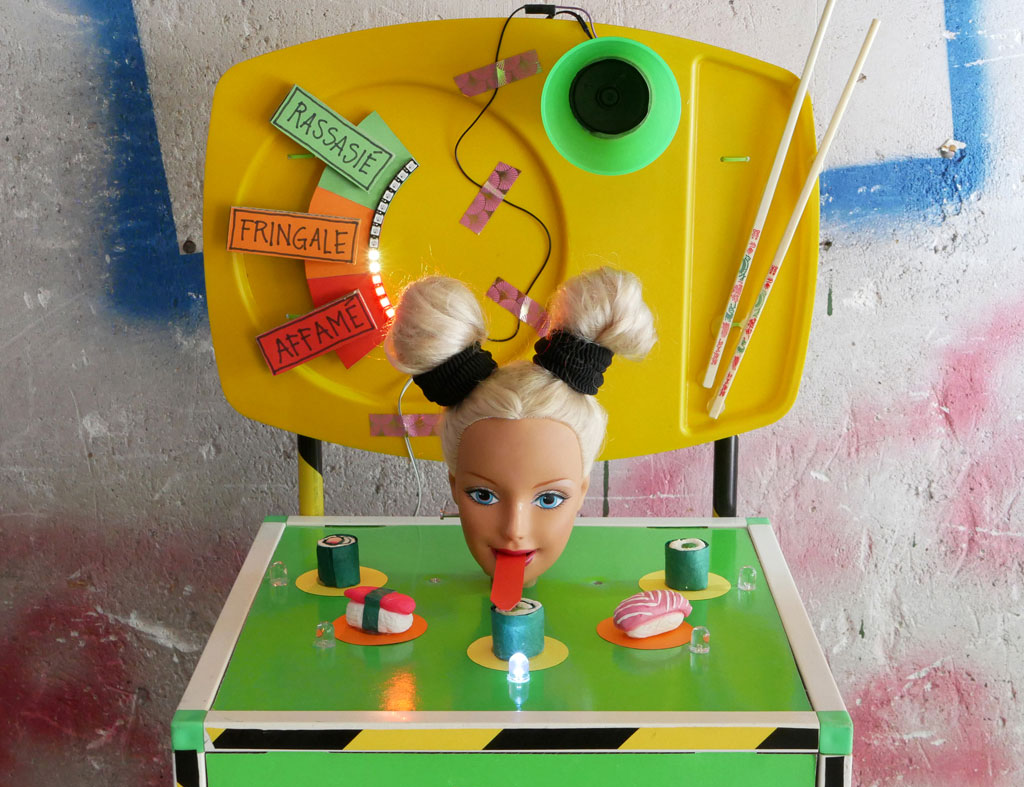 Sushi-Snarfing Barbie Uses To | Hackaday