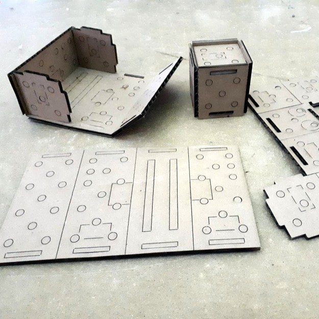 Laser Cut Cardboard Robot Construction Kit Eases Learning And Play