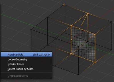 Non-manifold geometry in Blender