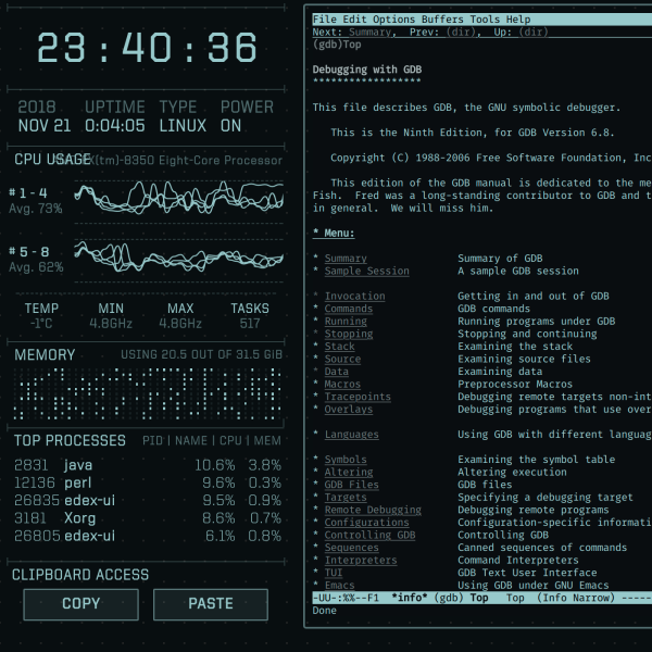 Pretend to be a Movie Hacker with eDEX-UI Terminal Emulator