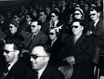 Festival Of Britain visitors watch a 3D presentation in 1951. The National Archives UK [OGL]