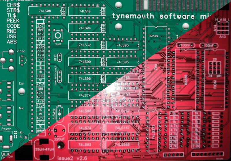 Original Minstrel ZX80 (Green) versus bootleg Minstrel ZX80 (Red)