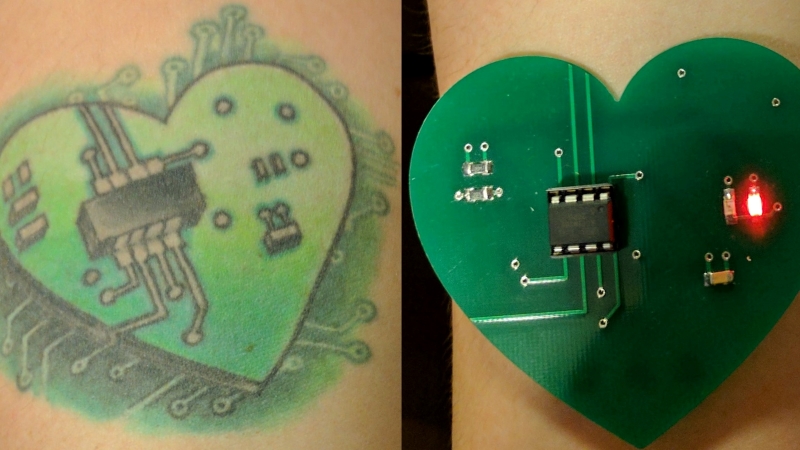 electric circuit tattoo