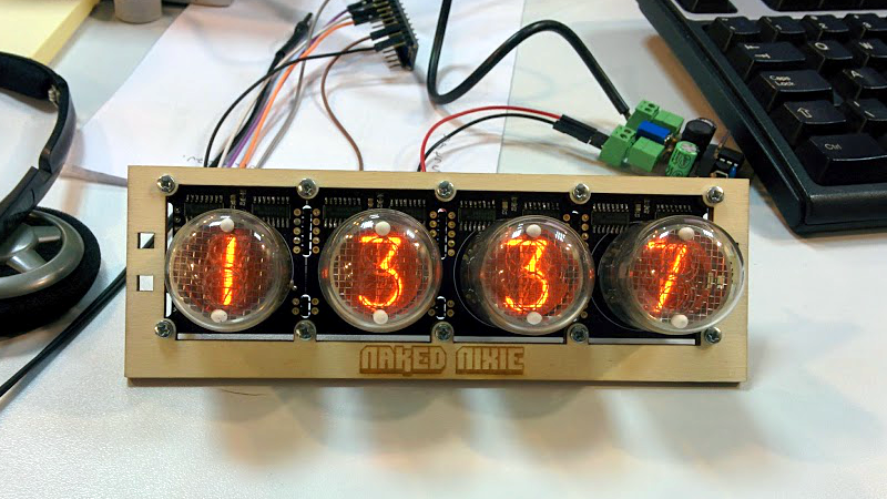 Nixie clock tube IN4 DECATRON OG-4  assembled adapter by RetroClock 