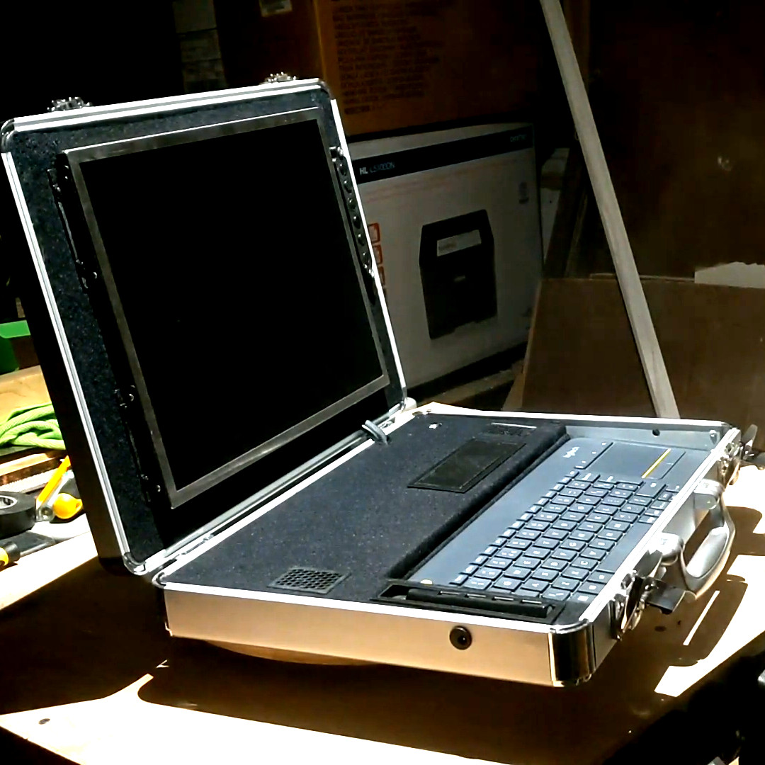 suitcase laptop