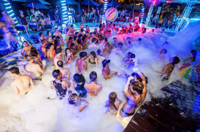 Moving Head Jet Foam Machine Night Club Cannon Foam Party Pool