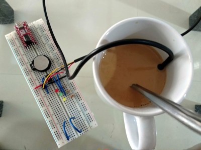 A prototype HotorNot Coffee Stirrer, showing their problem of having to maintain food-safe components.