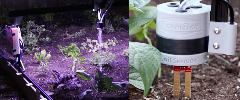 FarmBot moisture sensor and watering head