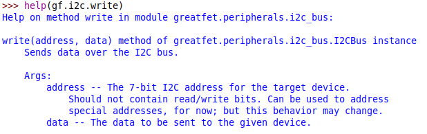 Python help for GreatFET I2C API