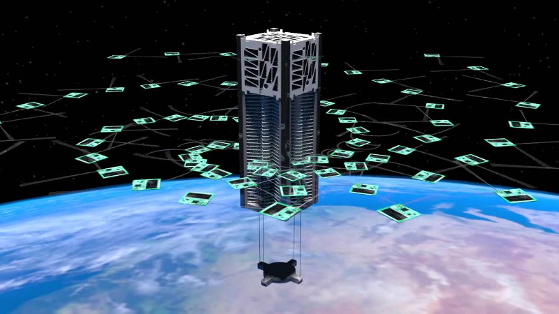 Tiny femtosatellites swarm concept