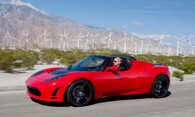 So good they dumped one in space: the 2008 Tesla Roadster. Tesla Motors Inc. [Copyrighted free use]