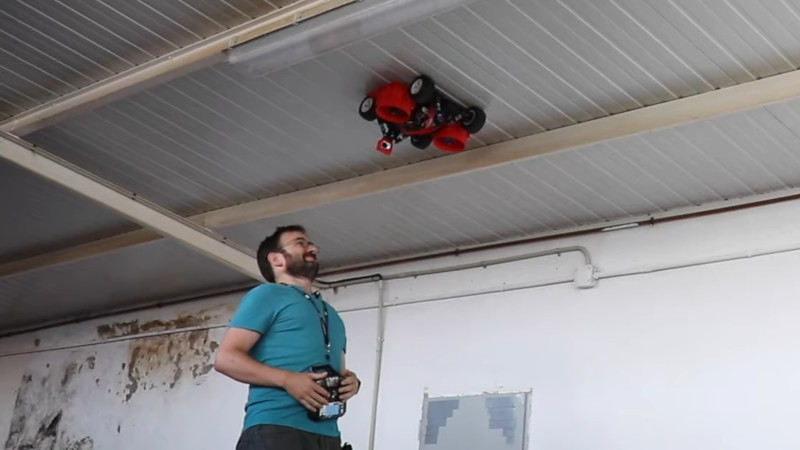 Driving A Big Rc Car On The Ceiling Hackaday
