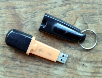 This Disgo-branded 32Mb Flash drive cost me a small fortune back in about 2001, but meant I could carry a load of floppies-worth of data in a much more convenient form.