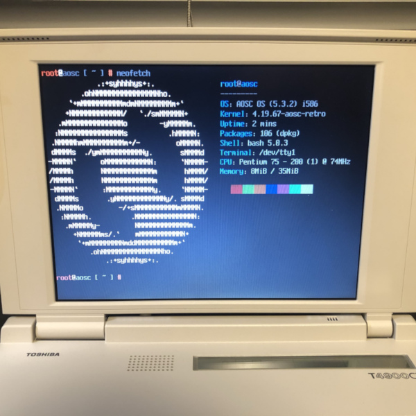 Modern Linux Runs On Ancient Toshiba | Hackaday