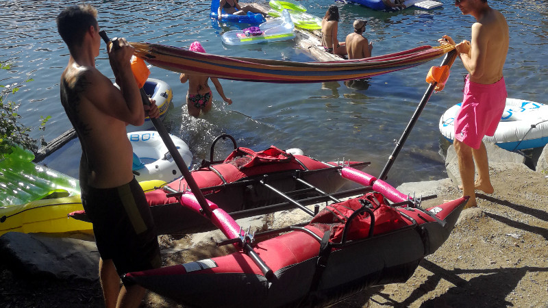 catamaran with hammock