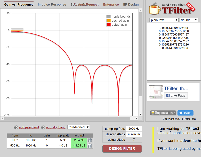 DSP Spreadsheet FIR Filtering Hackaday