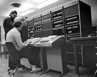 Ken Thompson and Dennis Ritchie at a PDP-11. Peter Hamer [CC BY-SA 2.0]