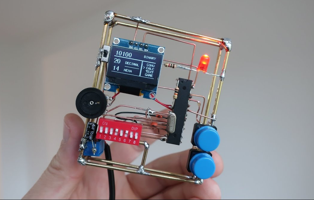 Circuit Sculpture Teaches Binary, Plays PONG | Hackaday