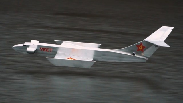 RC Ground Effect Vehicle Skims Over The Water