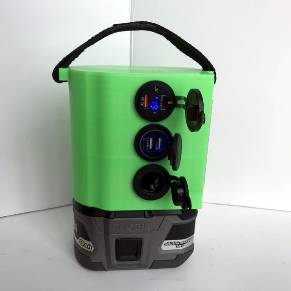 ION For-Ryobi Un 18V Batterie LI-ION Adaptateur DIY Avec Dual-Usb-Led Commutateur 