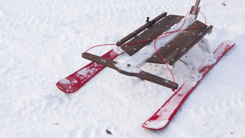 JI_ Thicken Kids Adult Snow Sled Sledge Ski Board Sleigh Outdoor Grass Sand Sl 