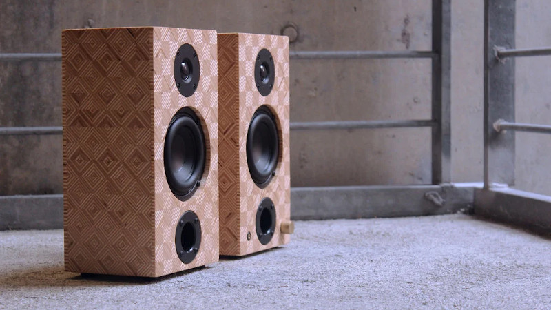 Patterned Plywood Makes For Attractive Speakers