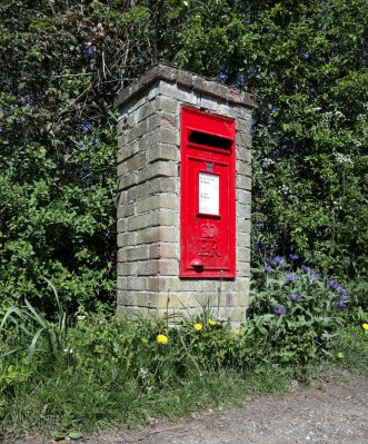 This innocent-looking Royal Mail post box in an English village could conceal a hidden 5G mast! (If only! - finally, decent bandwidth around here.)