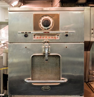 A Raytheon RadaRange microwave oven, on board the nuclear-powered NS Savannah