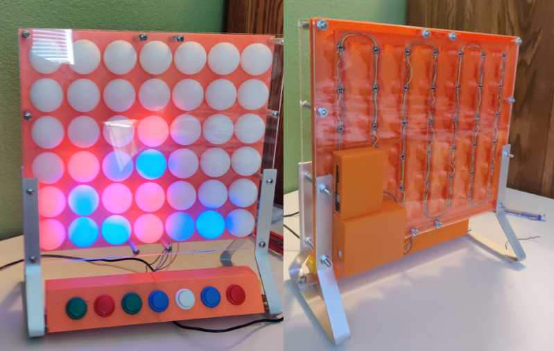 Electronic Connect Four Has No Pieces To Lose Hackaday