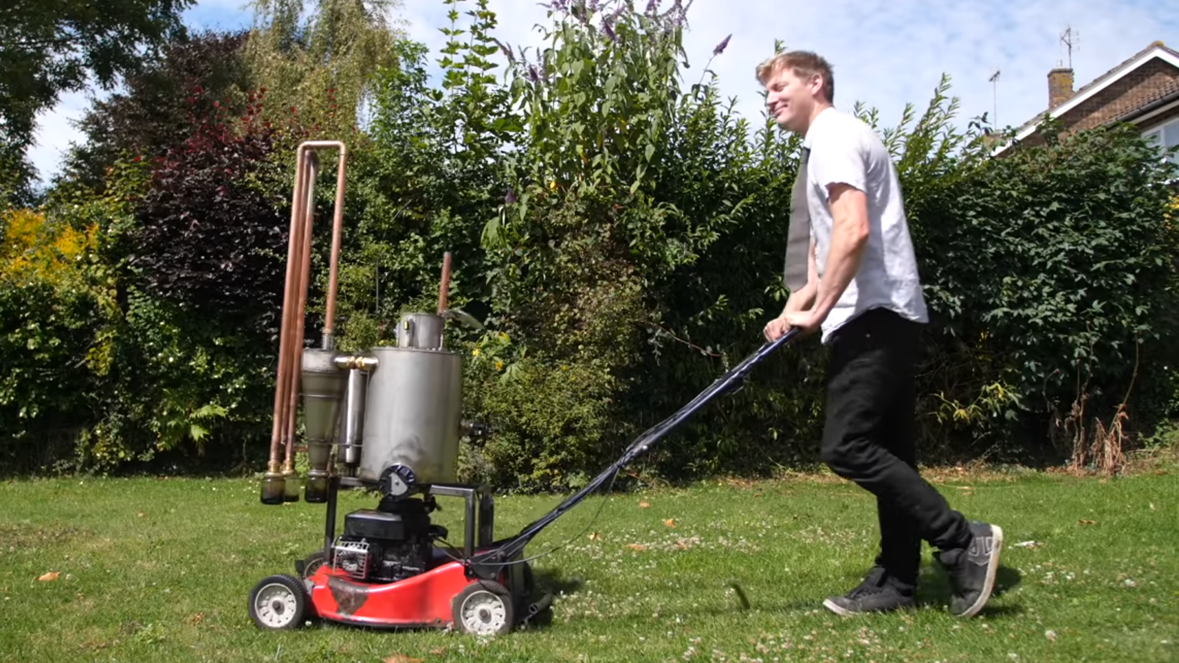 A Wood Gas Powered Lawn Mower