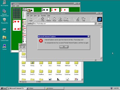 Windows 95's desktop
