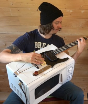 Guitar built from a microwave