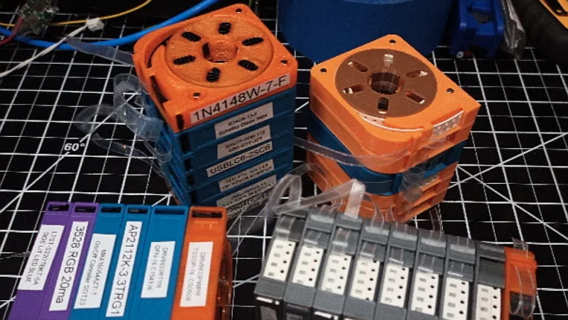 Spare SMD Storage, With Stacking SMT Tape Reels